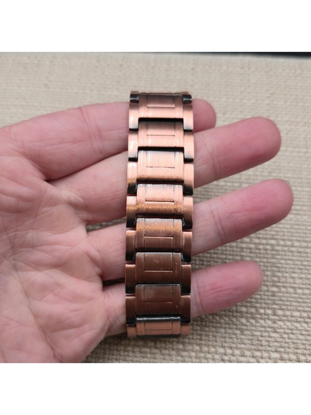 7 Inch Copper Magnetic Arthritis Bracelet, Men's Healing Bioenergy Link Band B13